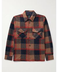 Portuguese Flannel - Catch Checked Brushed-fleece Overshirt - Lyst