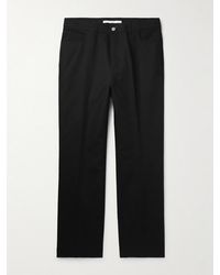 Valentino Garavani - Straight-Leg Pleated Cotton Trousers - Lyst