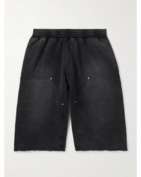 Givenchy - Weit geschnittene Shorts aus Baumwoll-Jersey mit Fransen - Lyst