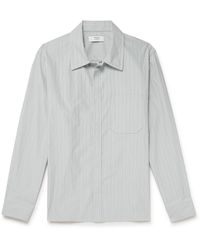 Theory - Lucas Ossendrijver Pinstriped Cotton-blend Shirt - Lyst