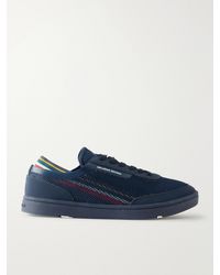 Orlebar Brown - Larson Striped Mesh And Canvas Sneakers - Lyst