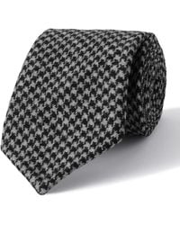 De Petrillo - 7Cm Houndstooth Wool And Cashmere-Blend Tie - Lyst