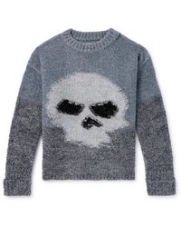 ERL - Metallic Intarsia-knit Sweater - Lyst