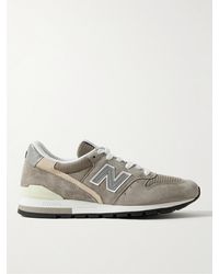 New Balance - 996 Suede And Mesh Sneakers - Lyst