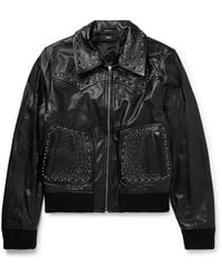 Amiri - Crystal Western Leather Jacket - Lyst