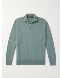 Loro Piana - Slim-fit Baby Cashmere Half-zip Sweater - Lyst