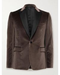 Paul Smith - Slim-fit Satin-trimmed Cotton-velvet Tuxedo Jacket - Lyst