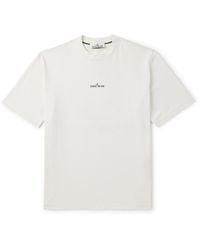 Stone Island - Logo-Print Cotton-Jersey T-Shirt - Lyst