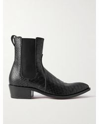 Tom Ford - Python-effect Leather Chelsea Boots - Lyst