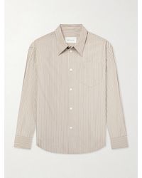 Ami Paris - Striped Cotton-Poplin Shirt - Lyst