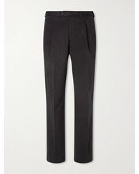 Saman Amel - Amo Straight-Leg Brushed Cotton-Blend Twill Sui Trousers - Lyst