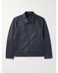 Brioni - Full-grain Leather Blouson Jacket - Lyst