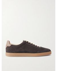 Brunello Cucinelli - Coda Di Rondine Suede Sneakers - Lyst