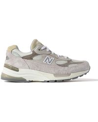 New Balance - Miusa 992 Suede, Mesh And Leather Sneakers - Lyst