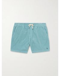 Polo Ralph Lauren - Straight-Leg Logo-Embroidered Cotton-Corduroy Drawstring Shorts - Lyst