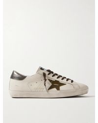 Golden Goose - Super-Star Sneakers aus Leder in Distressed-Optik - Lyst