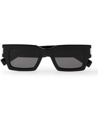 Saint Laurent - Rectangular-frame Acetate Sunglasses - Lyst