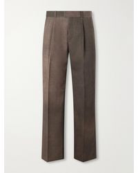 Our Legacy - Slack Straight-Leg Pleated Virgin-Wool Twill Suit Trousers - Lyst