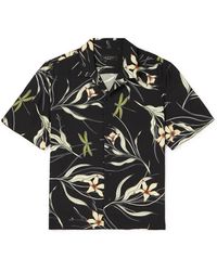 Rag & Bone - Avery Convertible-collar Printed Crepe Shirt - Lyst