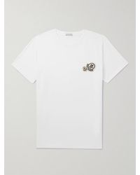 Moncler - T-shirt in jersey di cotone con logo applicato - Lyst