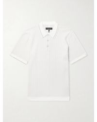 Rag & Bone - Harvey Ribbed Cotton-Blend Polo Shirt - Lyst
