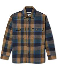 Nudie Jeans - Robban Checked Wool-blend Shirt - Lyst