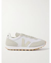 Veja - Rio Branco Leather-trimmed Suede And Alveomesh Sneakers - Lyst