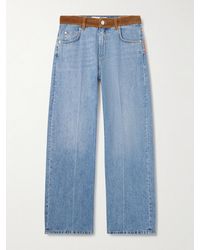 Marni - Slawn And Soldier Straight-Leg Appliquéd Cotton Velvet-Trimmed Jeans - Lyst