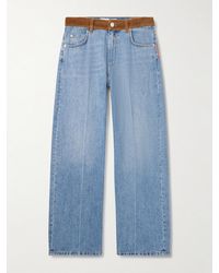 Marni - Slawn And Soldier Straight-Leg Appliquéd Cotton Velvet-Trimmed Jeans - Lyst