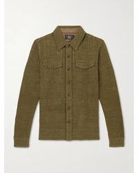 RRL - Jacquard-Knit Cotton And Wool-Blend Cardigan - Lyst