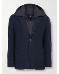 Sease - Panelled Virgin Wool-Blend And Nylon-Blend Hooded Blazer - Lyst