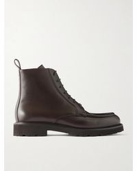 Canali - Leather Lace-Up Boots - Lyst