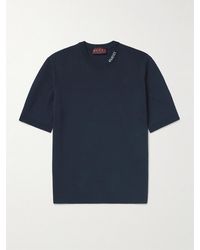 Gucci - Silk Cotton T-Shirt With Intarsia - Lyst