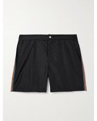 Paul Smith - Slim-fit Mid-length Striped Recycled Swim Shorts - Lyst