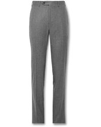 Canali - Kei Slim-fit Super 120s Wool-flannel Suit Trousers - Lyst