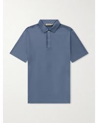 Canali - Cotton-Jersey Polo Shirt - Lyst