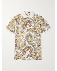Etro - Roma Slim-fit Paisley-print Cotton-piqué Polo Shirt - Lyst