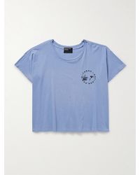 Enfants Riches Deprimes - Cropped Distressed Logo-Print Garment-Dyed Cotton-Jersey T-Shirt - Lyst