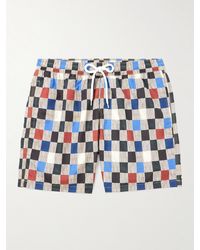 Massimo Alba - Kite Logo-appliquéd Straight-leg Mid-length Printed Swim Shorts - Lyst