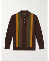 Beams Plus - Striped Wool Polo Shirt - Lyst