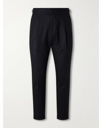 MR P. - Tapered Pleated Wool-flannel Suit Trousers - Lyst