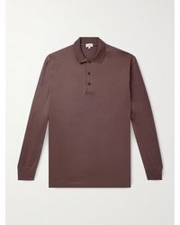 Charvet - Cotton-Sateen Polo Shirt - Lyst