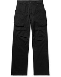 Rick Owens - Stefan Wide-Leg Cotton-Twill Cargo Trousers - Lyst