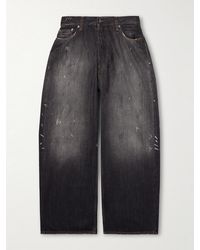 Acne Studios - Jeans A Gamba Larga Effetto Consumato Con Schizzi Di Vernice 2023 - Lyst