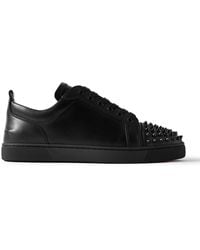 Christian Louboutin - Louis Junior Spikes Leather Sneaker - Lyst