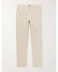 Loro Piana - Slim-fit Straight-leg Cotton And Linen-blend Trousers - Lyst