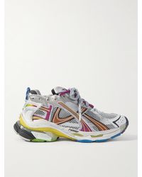 Balenciaga - Runner Distressed Rubber And Mesh Sneakers - Lyst