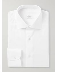 Brioni - Cutaway-collar Cotton-poplin Shirt - Lyst