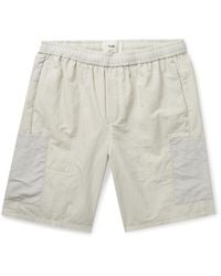 Folk Stack Paneled Nylon Shorts - Gray