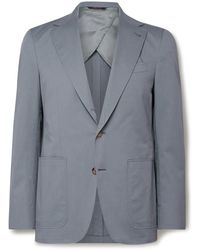 Canali - Kei Unstructured Cotton-blend Suit Jacket - Lyst